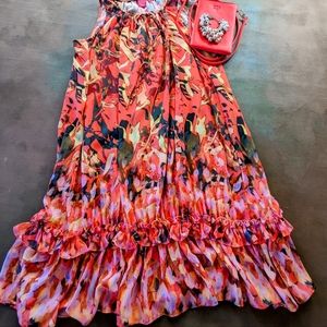 Catherine Malandrino Dress Tropical Size Small